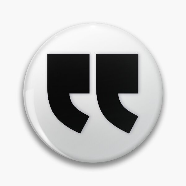 Item preview, DOUBLE QUOTES (L) — Black Minimal Bold Type Statement designed and sold by WORDPAUSE.