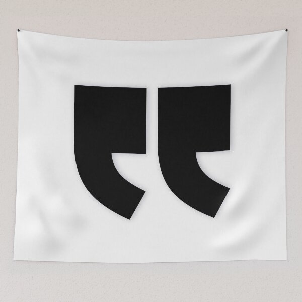 Item preview, DOUBLE QUOTES (L) — Black Minimal Bold Type Statement designed and sold by WORDPAUSE.