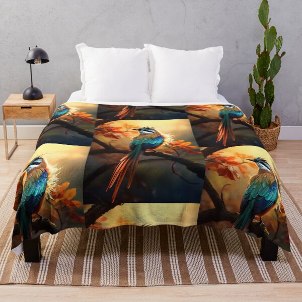Item preview, Colorful Bird: Sunset Glow on the Branch designed and sold by Hipatye26.