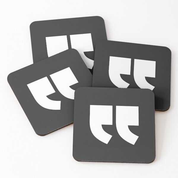Item preview, DOUBLE QUOTES (L) — White Minimal Bold Type Statement designed and sold by WORDPAUSE.