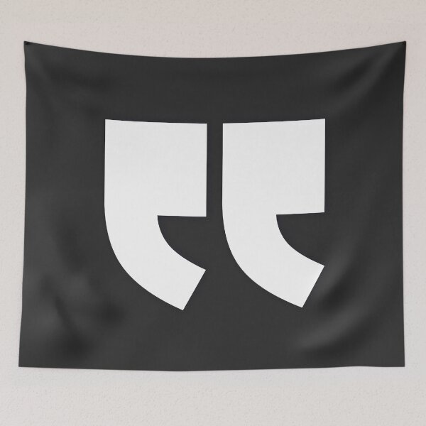 Item preview, DOUBLE QUOTES (L) — White Minimal Bold Type Statement designed and sold by WORDPAUSE.