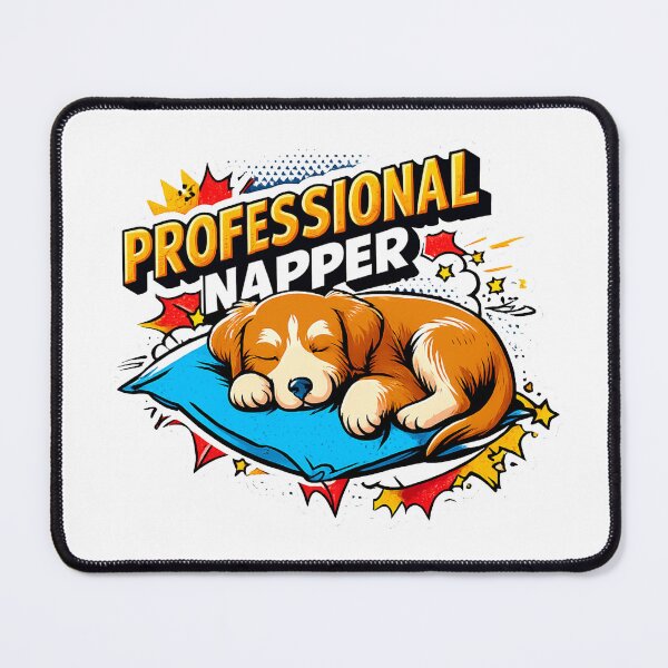 Item preview, Professional Napper Cute Dog Sticker designed and sold by Mystic Wild Studio.