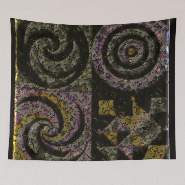 Item preview, optical drift dark enameled jewellrey colorful geometric abstract design designed and sold by SmashingDeals.