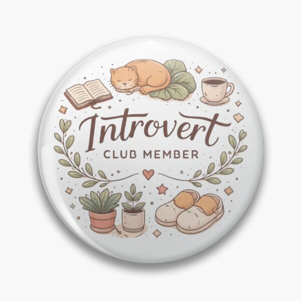 Item preview, Introvert Club Member – Aesthetic Cozy Book Lover & Cat Lover Gift designed and sold by Sanika arts .