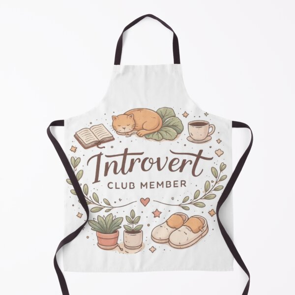 Item preview, Introvert Club Member – Aesthetic Cozy Book Lover & Cat Lover Gift designed and sold by Sanika arts .