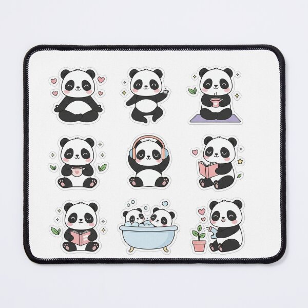 Item preview, Cute Self-Care Panda Sticker Pack – Kawaii Panda Stickers for Laptop, Water Bottle & Planner designed and sold by snaperos.