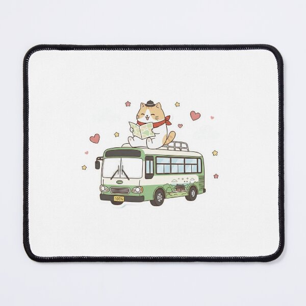 Item preview, Cute Kawaii Cat Travel Bus Adventure - Aesthetic Road Trip Kitty - Noopnyang Studio designed and sold by NoopnyangStudio.