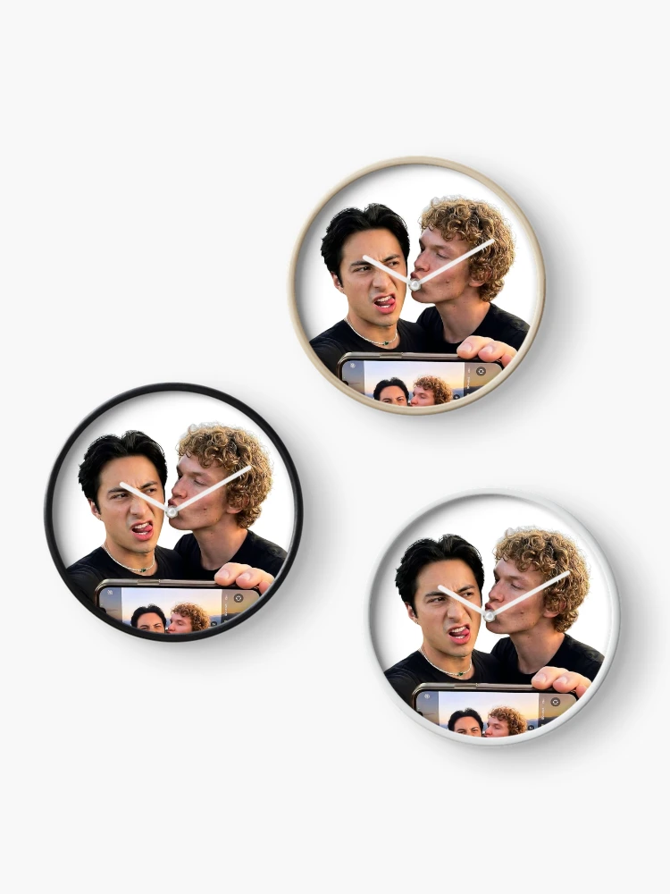 Thumbnail 3 of 4, Clock, Heated Rivalry Selfie designed and sold by thee lizard lair.