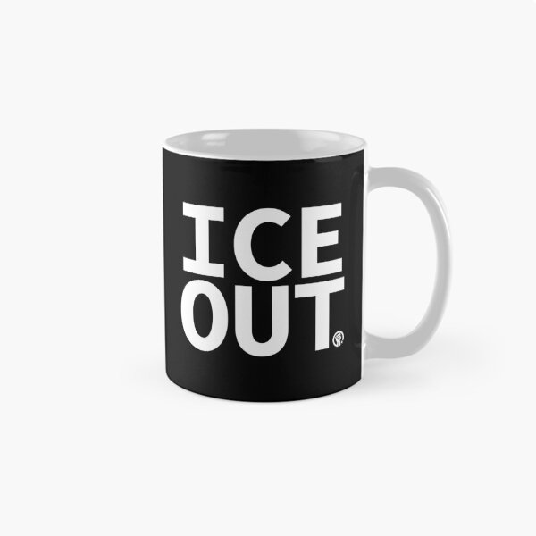 Item preview, ICE OUT with solidarity fist (white on black) designed and sold by Thelittlelord.
