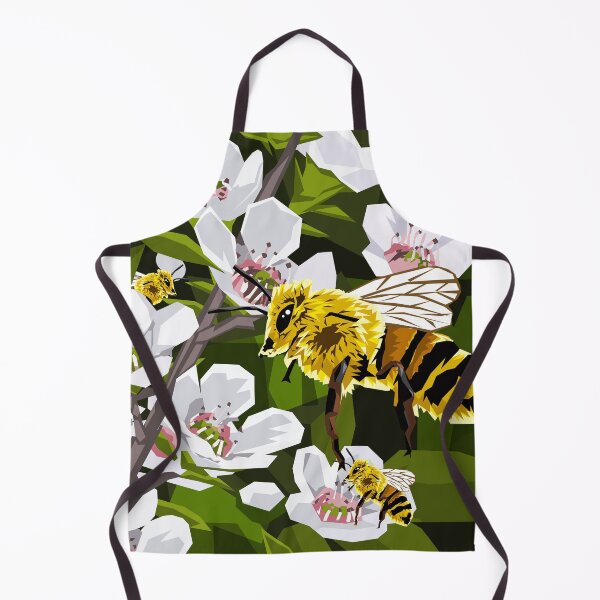 Item preview, Pī  Bee collecting pollen from Mānuka flowers designed and sold by Ira Mitchell.