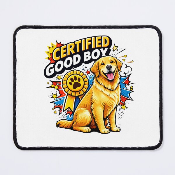 Item preview, Certified Good Boy Golden Retriever designed and sold by Mystic Wild Studio.