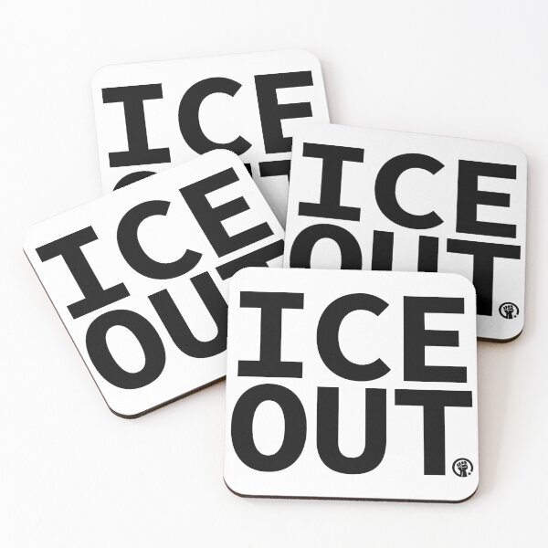 Item preview, ICE OUT with solidarity fist (black) designed and sold by Thelittlelord.