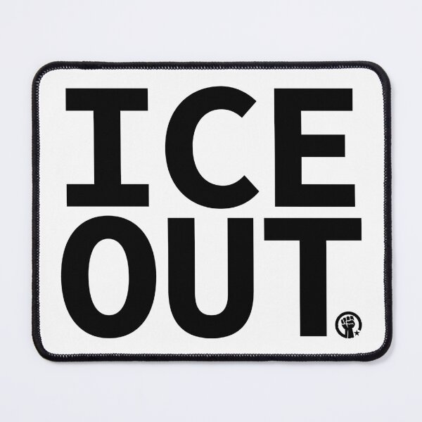 Item preview, ICE OUT with solidarity fist (black) designed and sold by Thelittlelord.