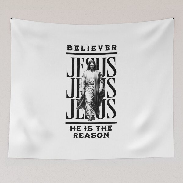 Item preview, Believer - He Is The Reason - Easter Christian T-Shirt + other products - Jesus Graphic White Edition designed and sold by RMD-Design.