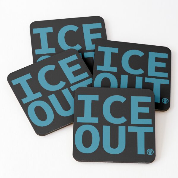 Item preview, ICE OUT with solidarity fist (subtle blue) designed and sold by Thelittlelord.
