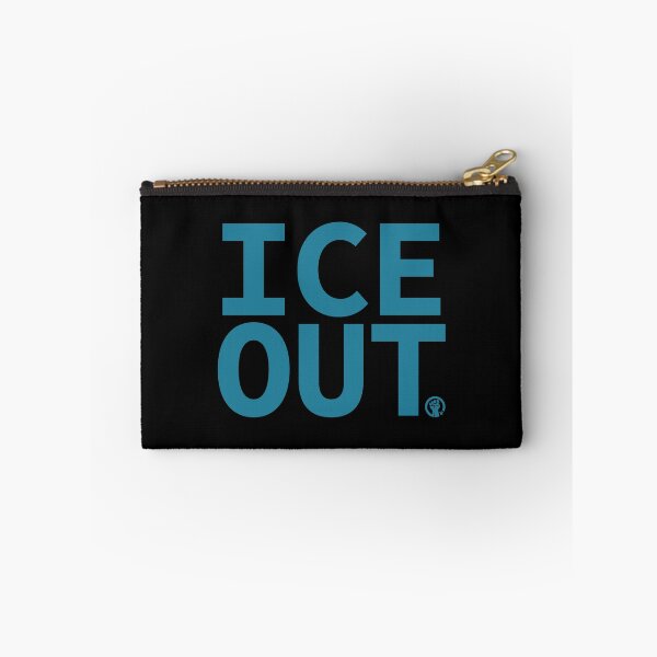 Item preview, ICE OUT with solidarity fist (subtle blue) designed and sold by Thelittlelord.