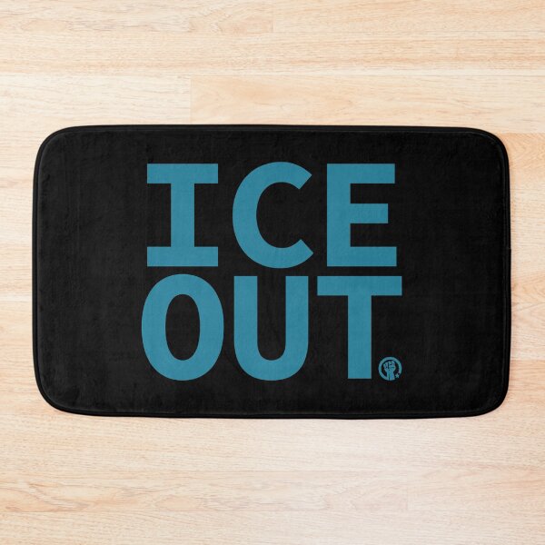 Item preview, ICE OUT with solidarity fist (subtle blue) designed and sold by Thelittlelord.