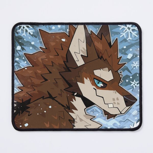 Item preview, Stylized Brown Wolf in Snowy Forest designed and sold by KaMow.