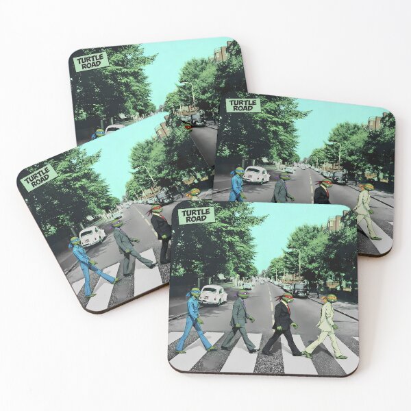Item preview, Ninja Turtles Abbey Road Parody - Turtle Road Crossing - Leonardo Raphael Michelangelo Donatello Fan Art designed and sold by JawKneeArt.