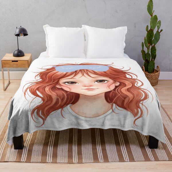 Item preview, Sweet Girl with Sleep Mask and Wavy Hair designed and sold by VibranPalette.