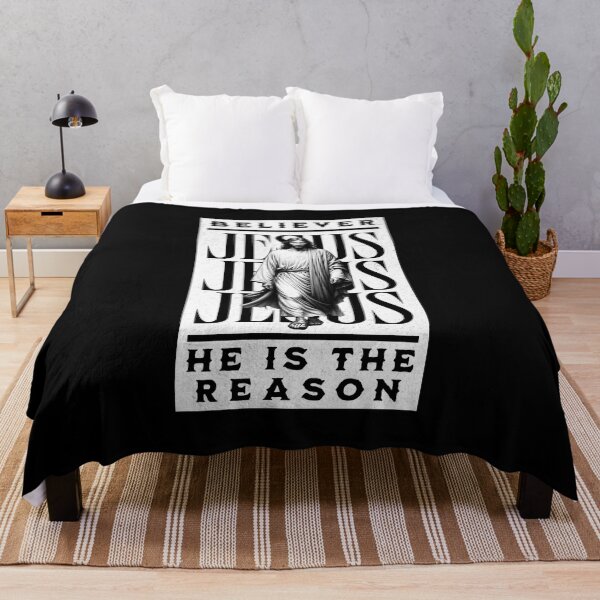Item preview, Believer - He Is The Reason - Easter Christian T-Shirt + other products - Jesus Graphic Black Edition designed and sold by RMD-Design.