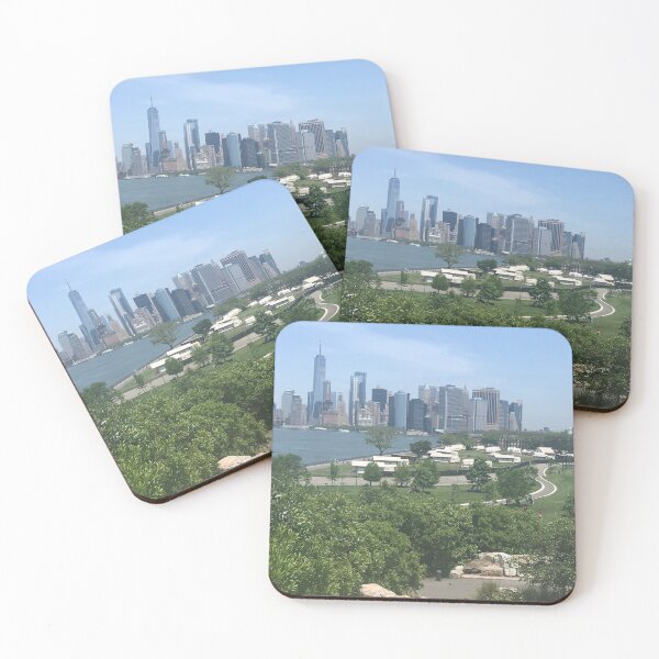 Item preview, Lower Manhattan View At Governors Island Summer Photo Stickers Prints Posters Wall Art Magnet Home Coffee Cup Decoration TShirt Stationary Notebook Magnet Hat Kitchen Work School Office Redbubble Shop designed and sold by Saritas Boutique Shop.