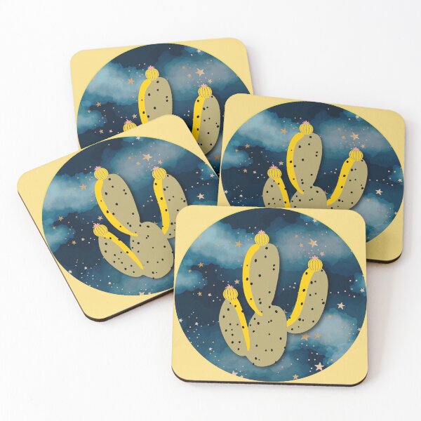 Item preview, Desert Cactus Starry Night Sky illustration  designed and sold by 3DDesignSpot.