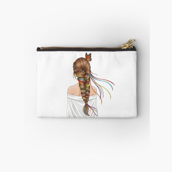 Item preview, Braided Hair with Colorful Ribbons and Butterfly designed and sold by VibranPalette.