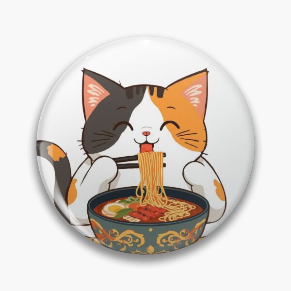 Item preview, Cute cat eating Ramen designed and sold by JosueShop101.
