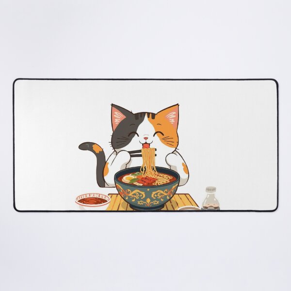 Item preview, Cute cat eating Ramen designed and sold by JosueShop101.