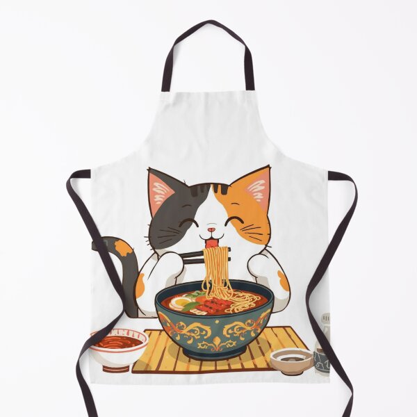 Item preview, Cute cat eating Ramen designed and sold by JosueShop101.
