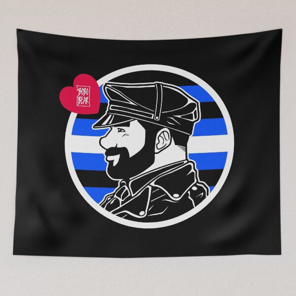 Item preview, Adam Profile Full Leather - Leather Pride Flag designed and sold by bobobear.