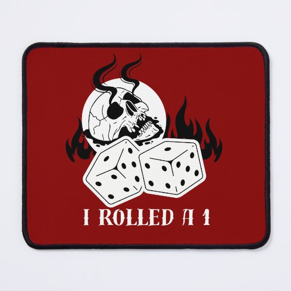 Item preview, I Rolled a 1 - Skull with Dice Critical Fail D&D Humor reverse designed and sold by LouDSarG.