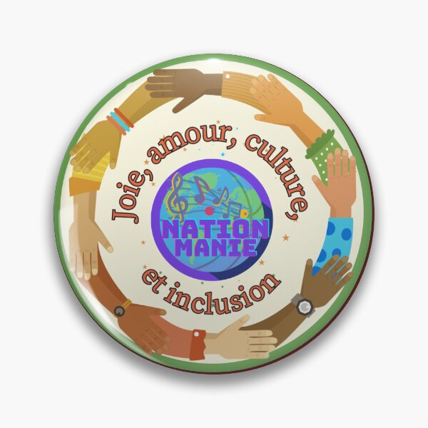 Item preview, Joy, love, culture, and inclusion (with hands) - Nation Mania designed and sold by ManieMusicale.