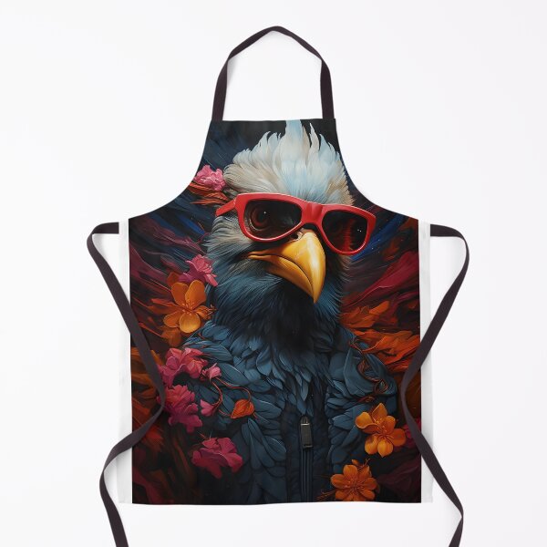Item preview, Stylish Eagle: King of Style with Flowers and Glasses designed and sold by Hipatye26.