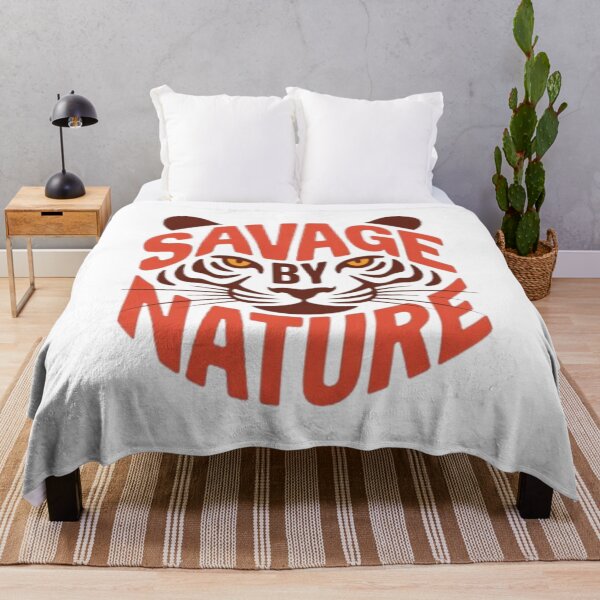 Item preview, Savage by Nature – Bold Primal Streetwear Typography designed and sold by NewUSShop.