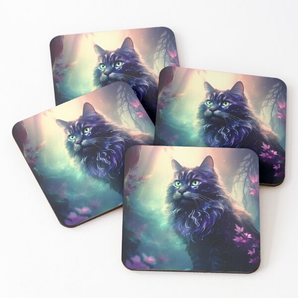 Item preview, Magic Cat in the Enchanted Forest designed and sold by Hipatye26.