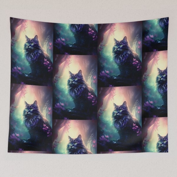 Item preview, Magic Cat in the Enchanted Forest designed and sold by Hipatye26.