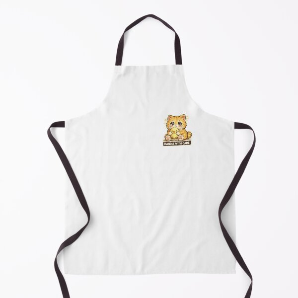 Item preview, Handle With Care Cute Crying Kitten Sticker Soft Mental Health Cat Design designed and sold by MrDev.
