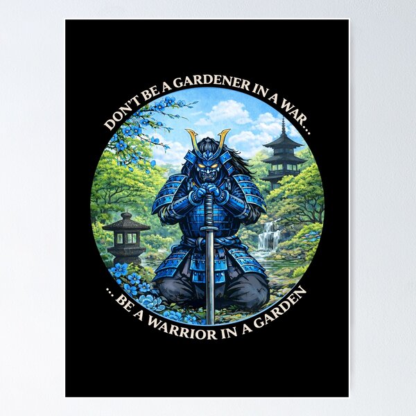 Item preview, warrior in a garden designed and sold by American Artist Designs.