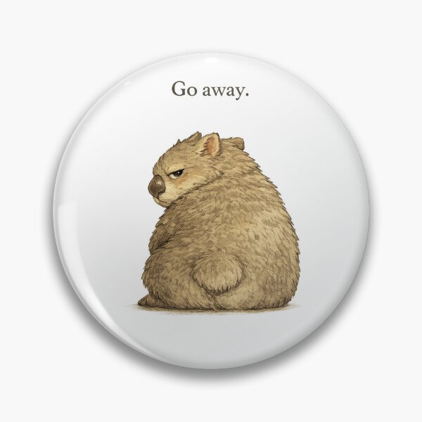 Item preview, Go Away Grumpy Wombat – Funny Introvert Animal Design designed and sold by HoloInverse.