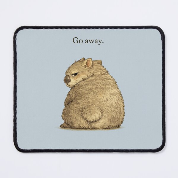 Item preview, Go Away Grumpy Wombat – Funny Introvert Animal Design designed and sold by HoloInverse.
