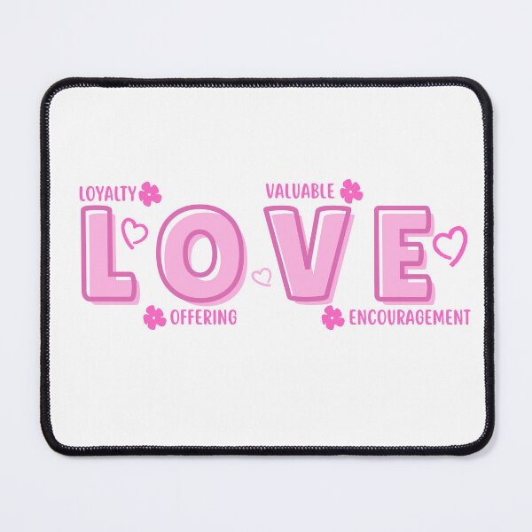 Item preview, LOVE Valentine Collection – Cute Pink Typography, Loyalty Offering Valuable Encouragement designed and sold by Beeform.