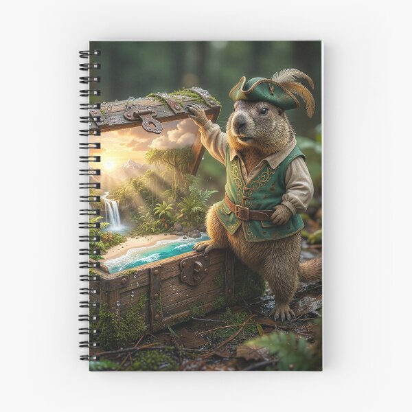 Item preview, Groundhog Pirate Opens Treasure Chest designed and sold by Tridentulus.