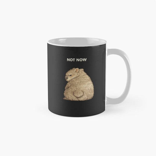 Item preview, Not Now Grumpy Wombat – Funny Low Energy Animal Design designed and sold by HoloInverse.