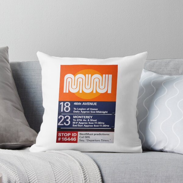 Item preview, SF Muni bus stop. 18, 23 lines designed and sold by StopRequest.