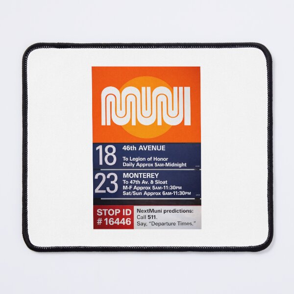 Item preview, SF Muni bus stop. 18, 23 lines designed and sold by StopRequest.