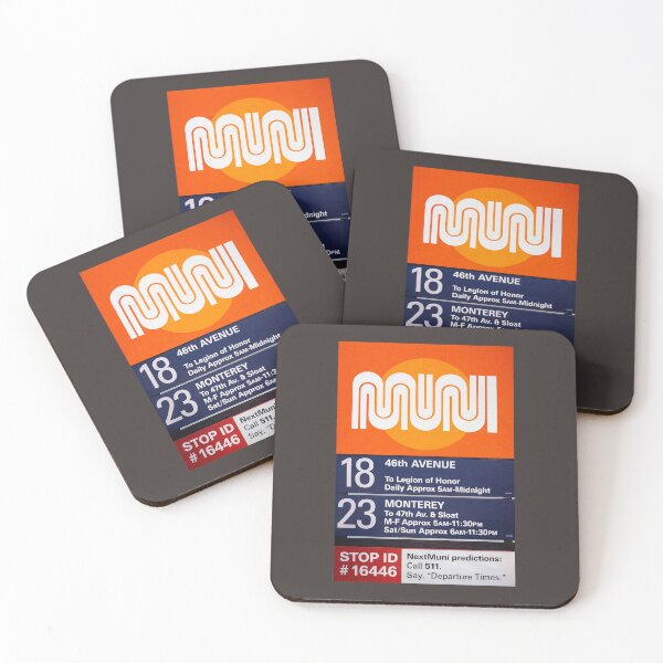Item preview, SF Muni bus stop. 18, 23 lines designed and sold by StopRequest.