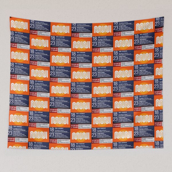 Item preview, SF Muni bus stop. 18, 23 lines designed and sold by StopRequest.