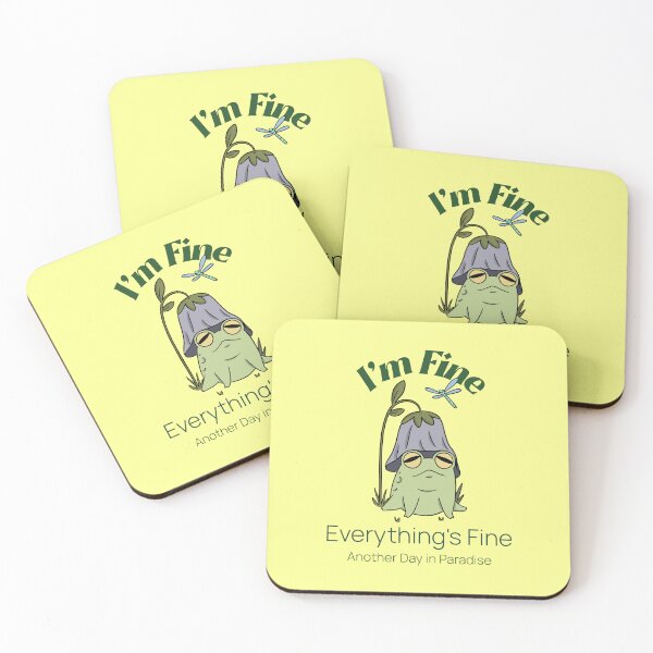 Item preview, I'm Fine,  Another Day in Paradise frog designed and sold by Rockyctees.